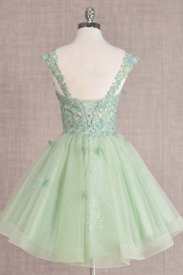Elizabeth K - GS3186 - Sequin Sweetheart Neckline Cocktail Dress - Short