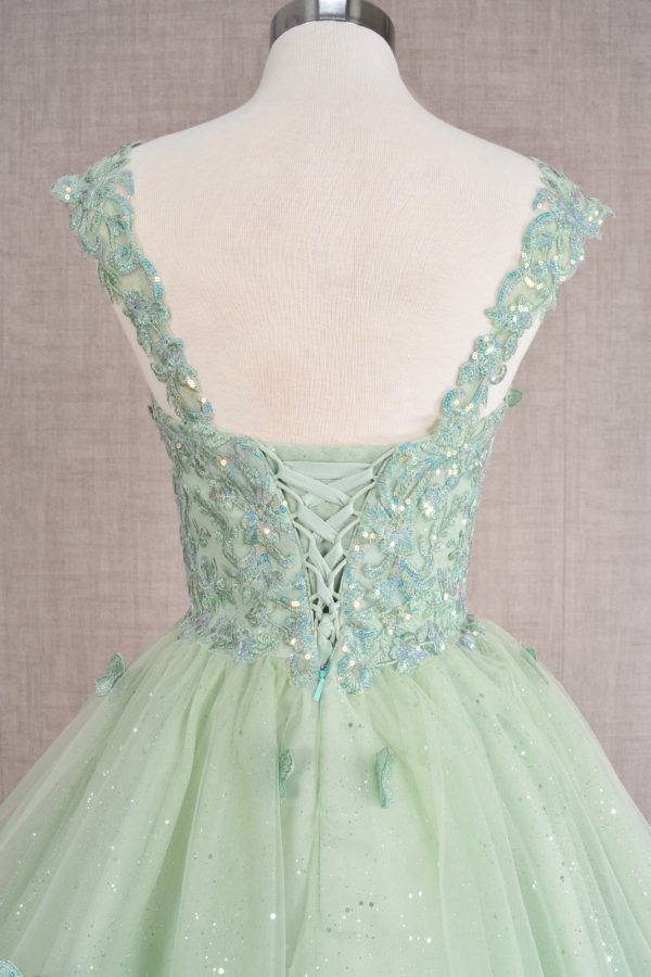 Elizabeth K - GS3186 - Sequin Sweetheart Neckline Cocktail Dress - Short