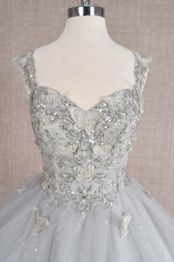 Elizabeth K - GS3186 - Sequin Sweetheart Neckline Cocktail Dress - Short
