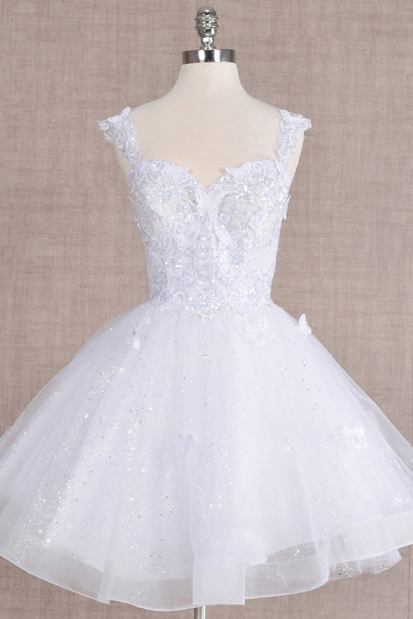 Elizabeth K - GS3186 - Sequin Sweetheart Neckline Cocktail Dress - Short