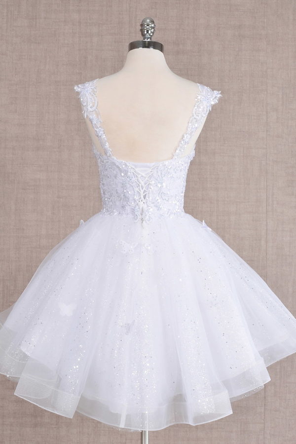 Elizabeth K - GS3186 - Sequin Sweetheart Neckline Cocktail Dress - Short
