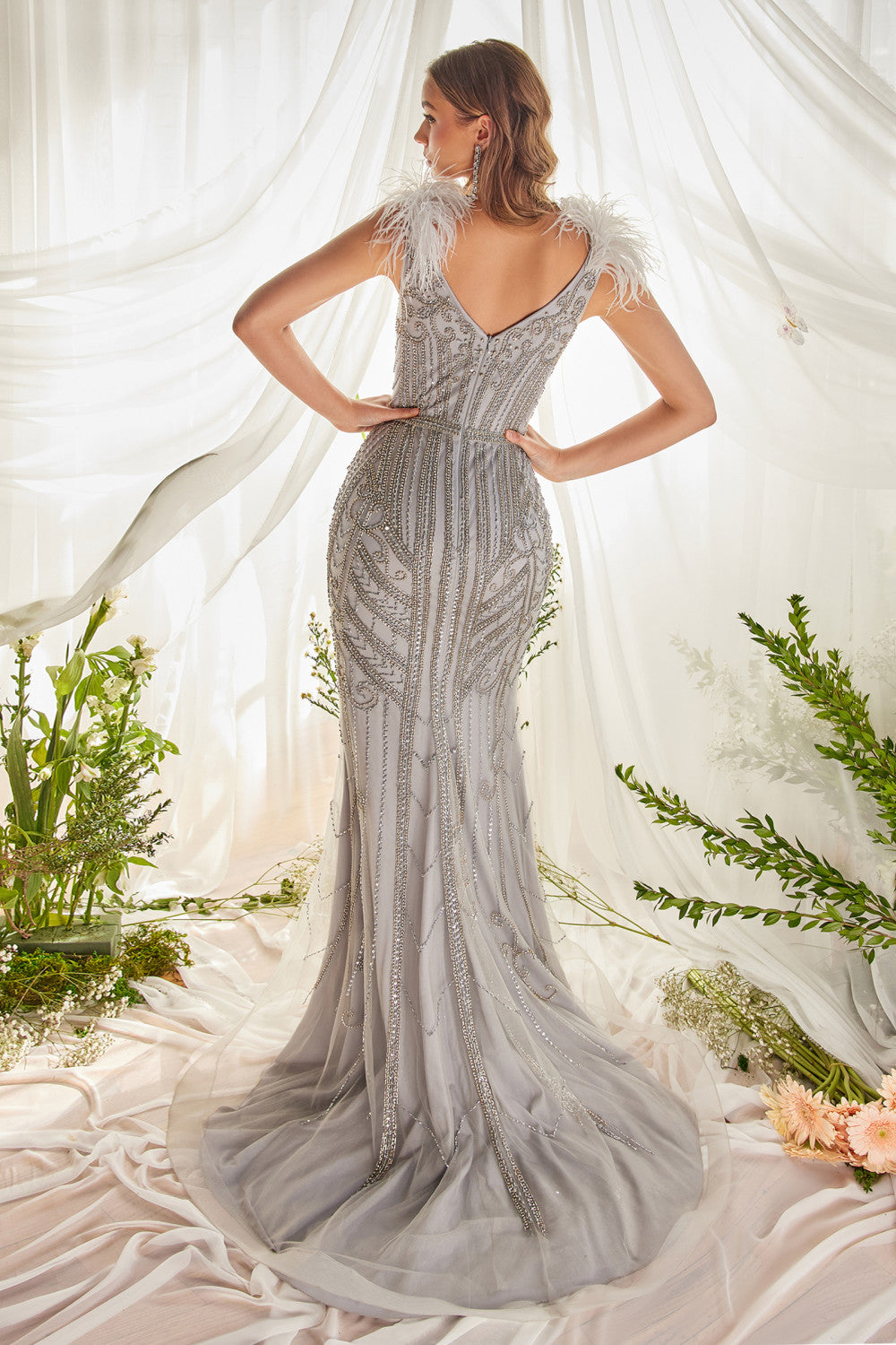 Andrea & Leo Couture A1094 - Sweetheart Portia Feather Gown - Special Occasion