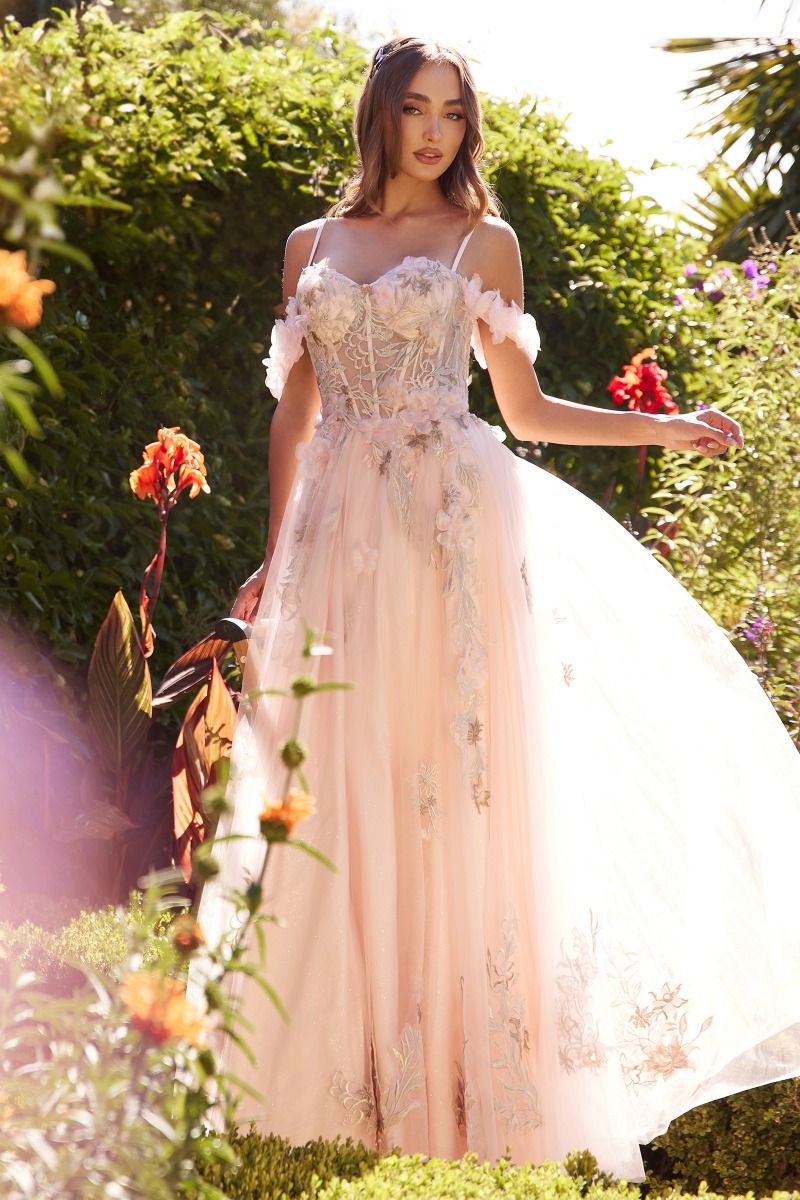Andrea and Leo A1330 Long Formal Dress Blush / 8 Andrea and Leo A1330 Long Formal Dress Blush / 8