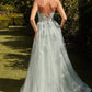 Glitter Strapless A-Line Tulle Formal Evening Gown by Andrea & Leo Couture - A1346 - Special Occasion