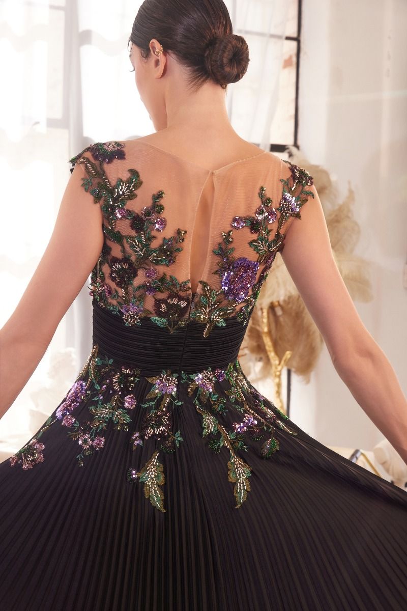 Embellished Satin A-Line Gown by Andrea and Leo A1355 - Special Occasion/Curves