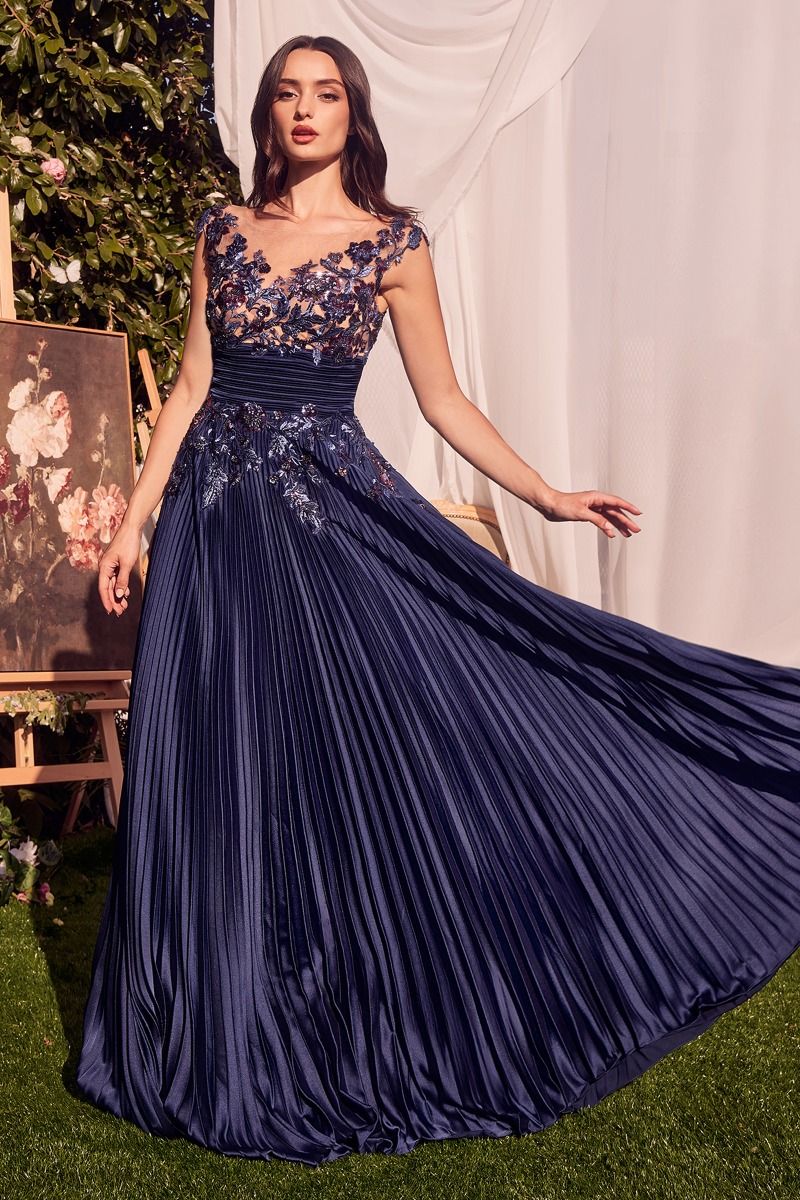 Embellished Satin A-Line Gown by Andrea and Leo A1355 - Special Occasion/Curves