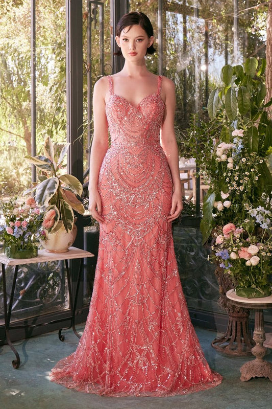 Sweetheart Neckline Beaded Tulle Gown by Andrea and Leo A1363 - Special Occasion/Curves
