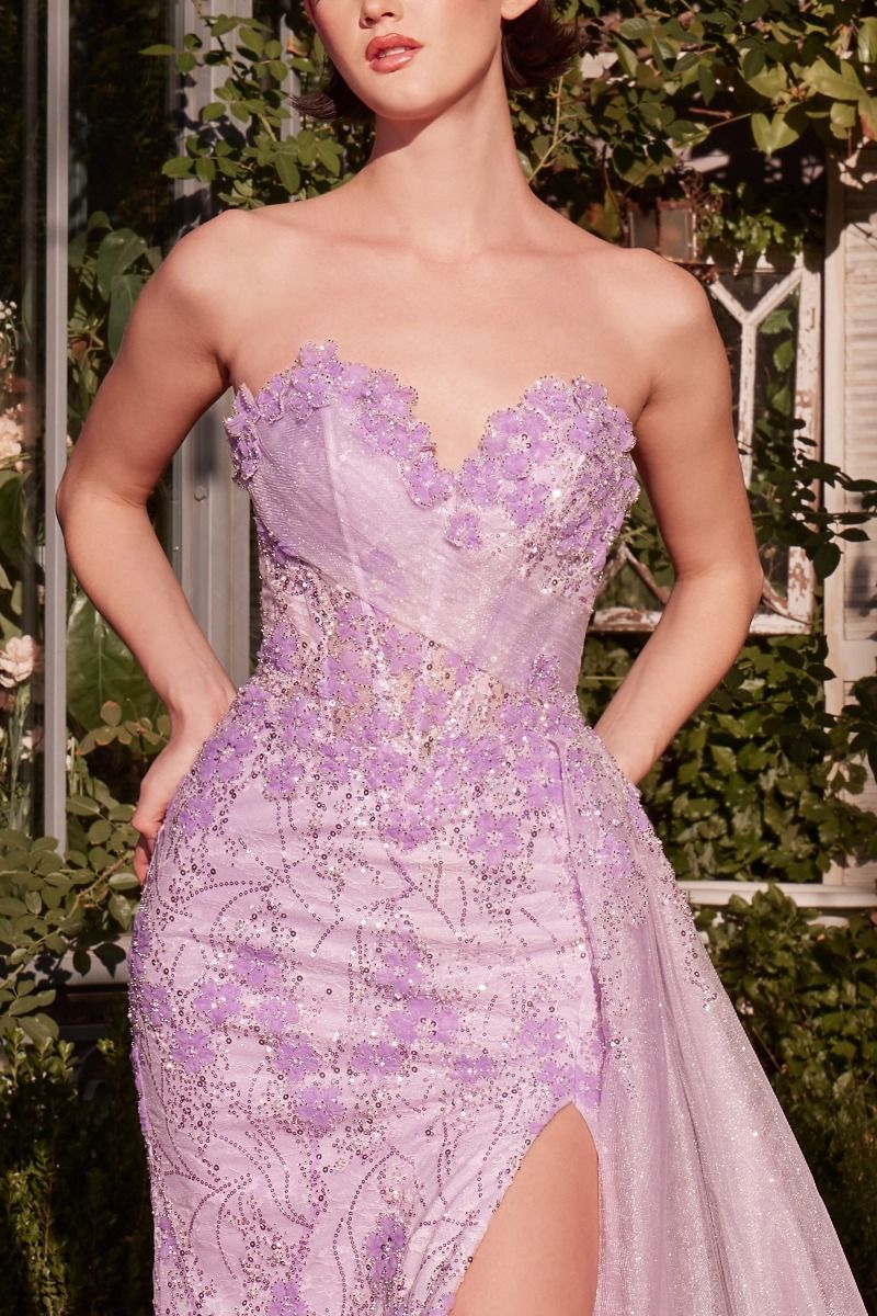 Embellished Strapless Sweetheart Neckline Gown by Andrea and Leo A1379 - Special Occasion