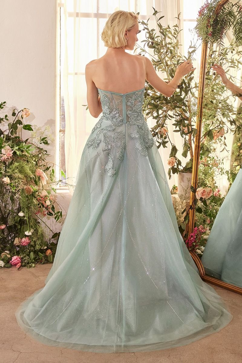 Strapless Layered Tulle A-Line Gown by Andrea and Leo A1387 - Special Occasion