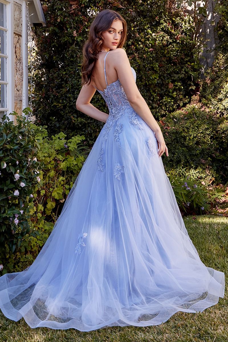 Layered Tulle Thin Straps A-Line Gown by Andrea and Leo A1417 - Special Occasion/curves