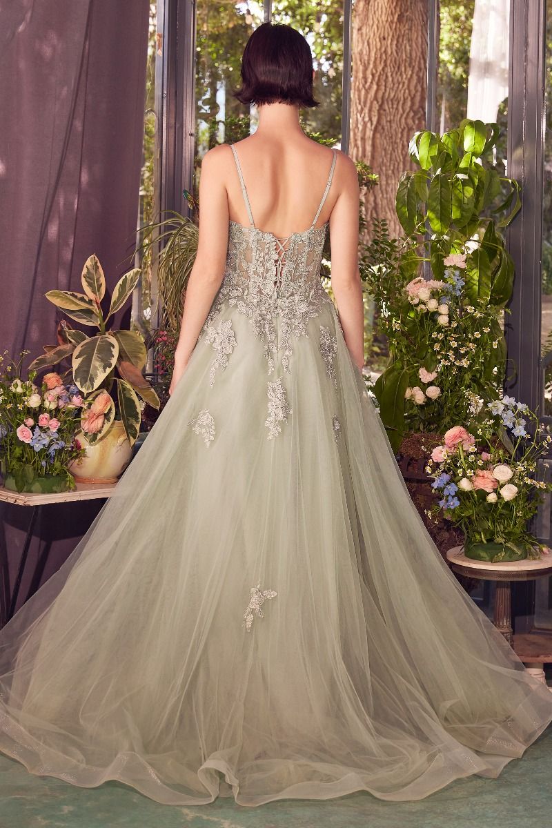 Layered Tulle Thin Straps A-Line Gown by Andrea and Leo A1417 - Special Occasion/curves