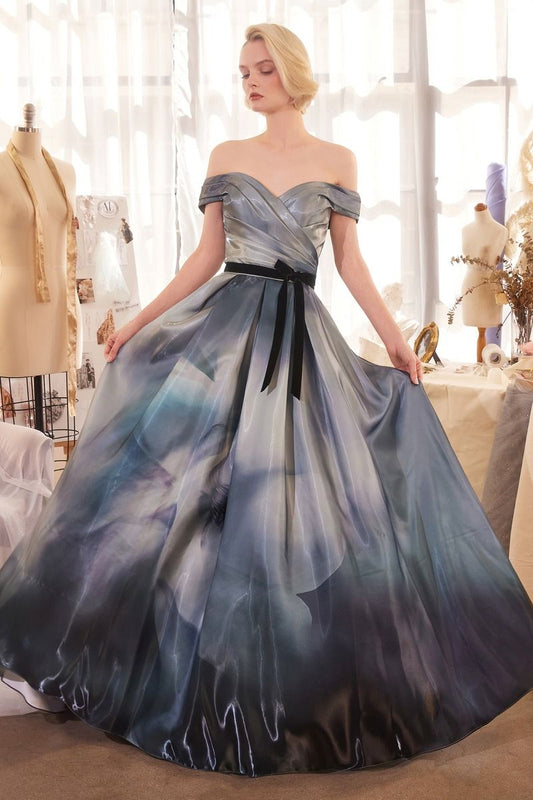 Off The Shoulder A-Line Gown by Andrea and Leo A1431 - Special Occasion/Curves