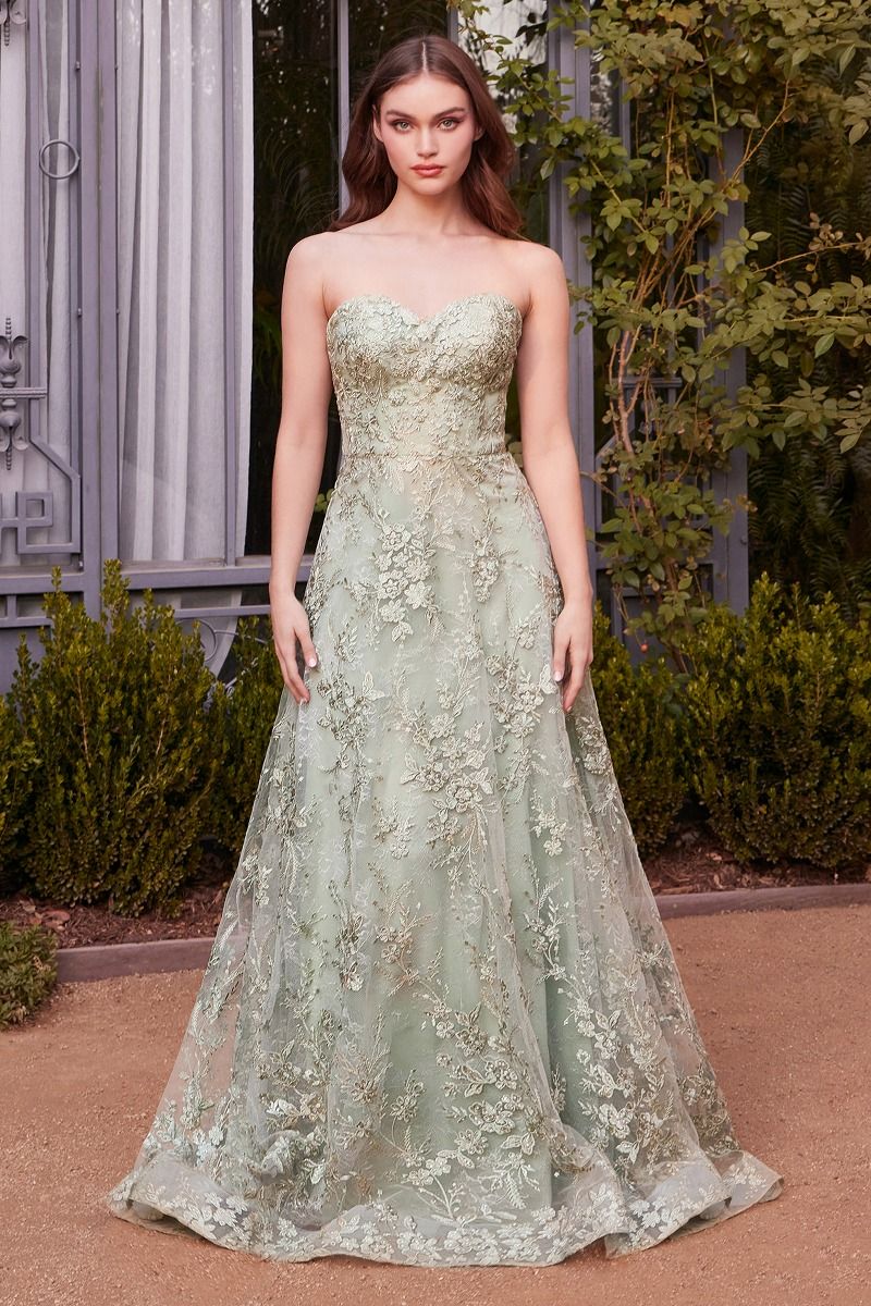 Strapless Sweetheart Neckline Gown by Andrea and Leo A1446 - Special Occasion/Curves