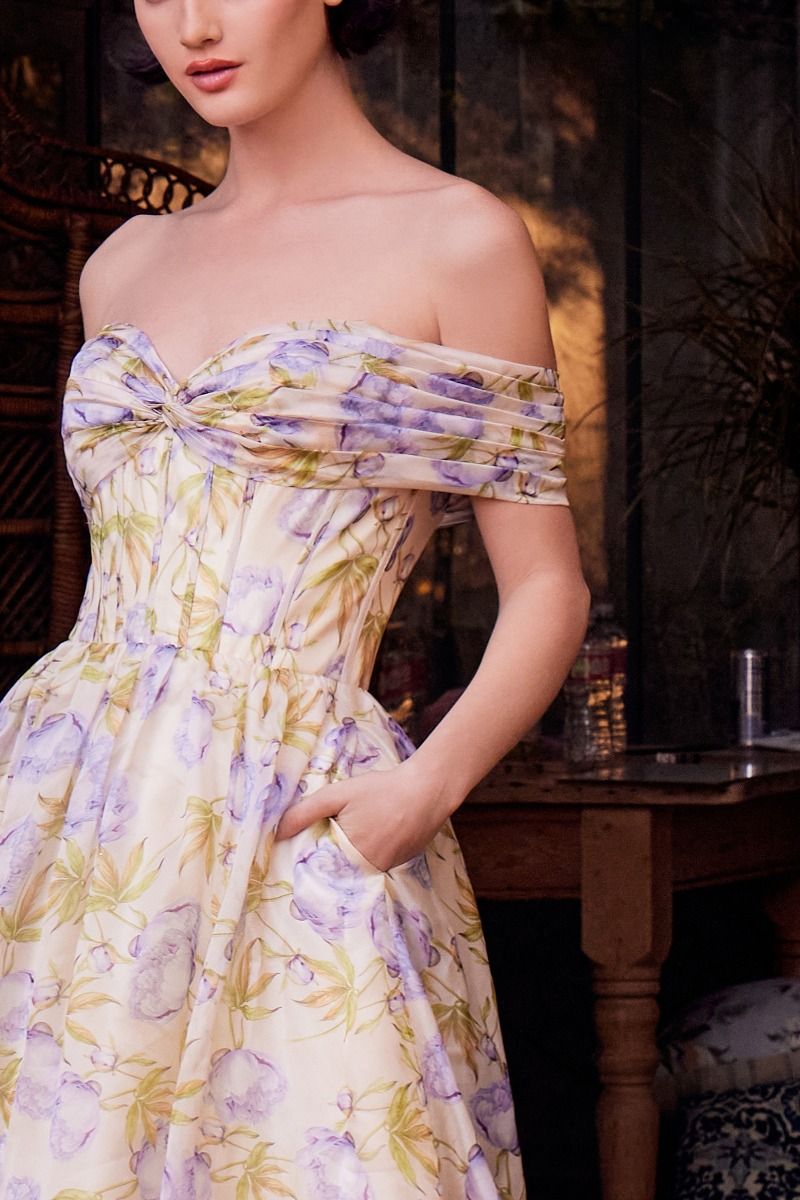 Off The Shoulder A-Line Gown by Andrea and Leo A1466 - Special Occasion/Curves