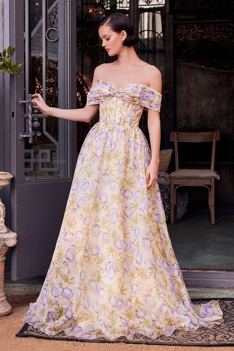 Off The Shoulder A-Line Gown by Andrea and Leo A1466 - Special Occasion/Curves