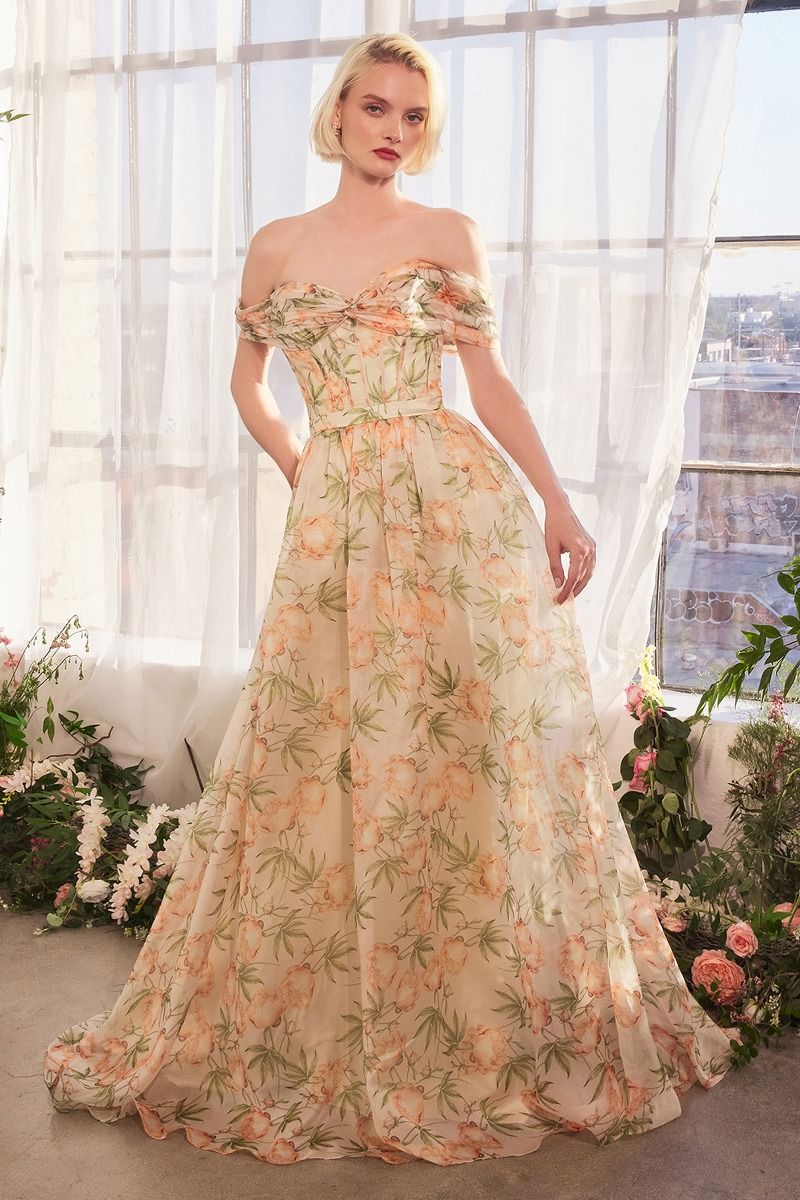 Off The Shoulder A-Line Gown by Andrea and Leo A1466 - Special Occasion/Curves