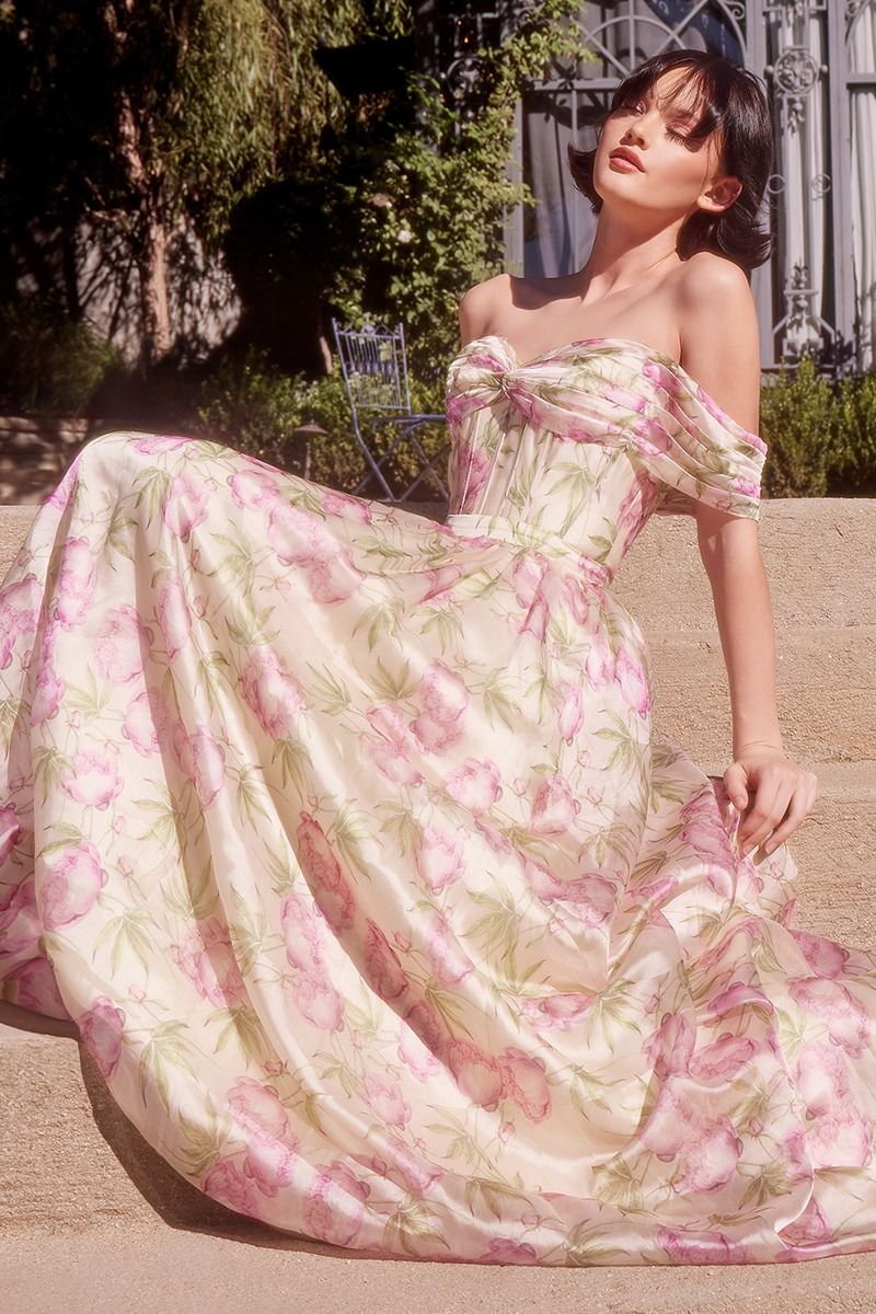 Off The Shoulder A-Line Gown by Andrea and Leo A1466 - Special Occasion/Curves