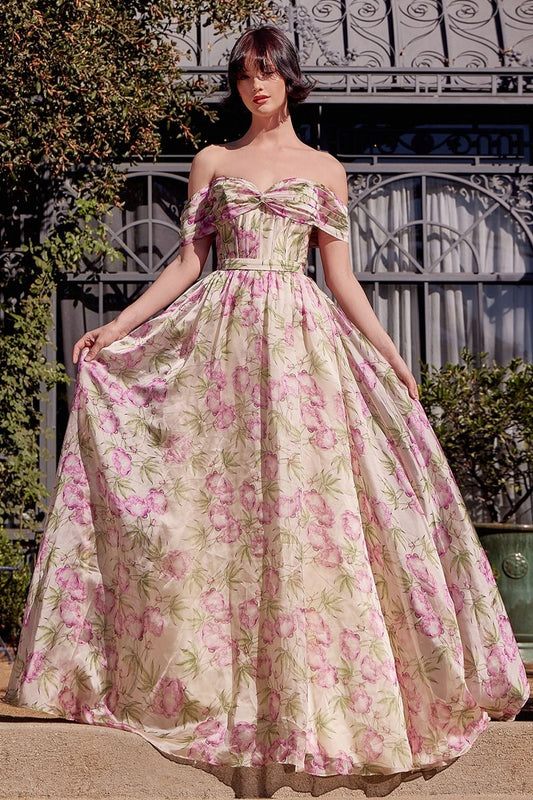 Off The Shoulder A-Line Gown by Andrea and Leo A1466 - Special Occasion/Curves