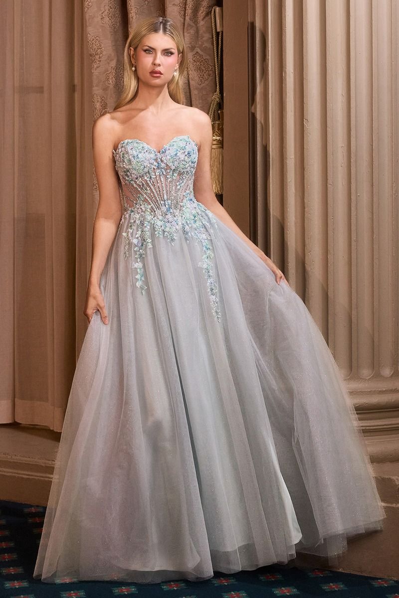 Strapless Sweetheart Neckline Gown by Andrea and Leo A1478 - Special Occasion