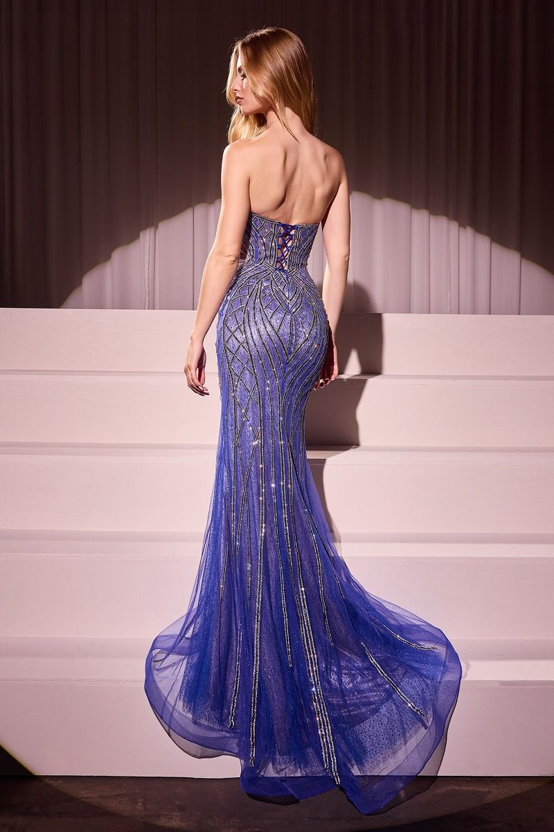 Strapless Embellished Mermaid Gown by Cinderella Divine CC6018 - Special Occasion