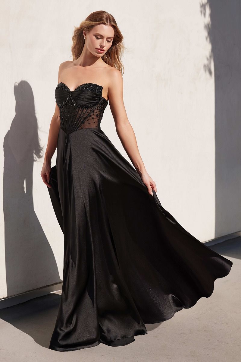 Off The Shoulder Sweetheart A-Line Gown By Ladivine CD297 - Women Evening Formal Gown - Special Occasion