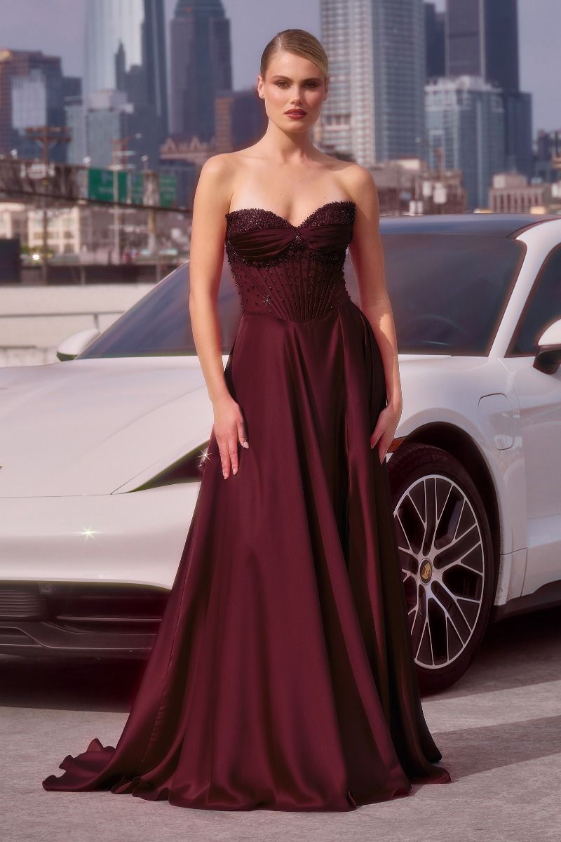Off The Shoulder Sweetheart A-Line Gown By Ladivine CD297 - Women Evening Formal Gown - Special Occasion