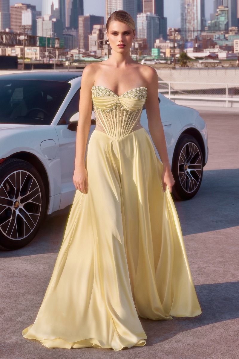 Off The Shoulder Sweetheart A-Line Gown By Ladivine CD297 - Women Evening Formal Gown - Special Occasion