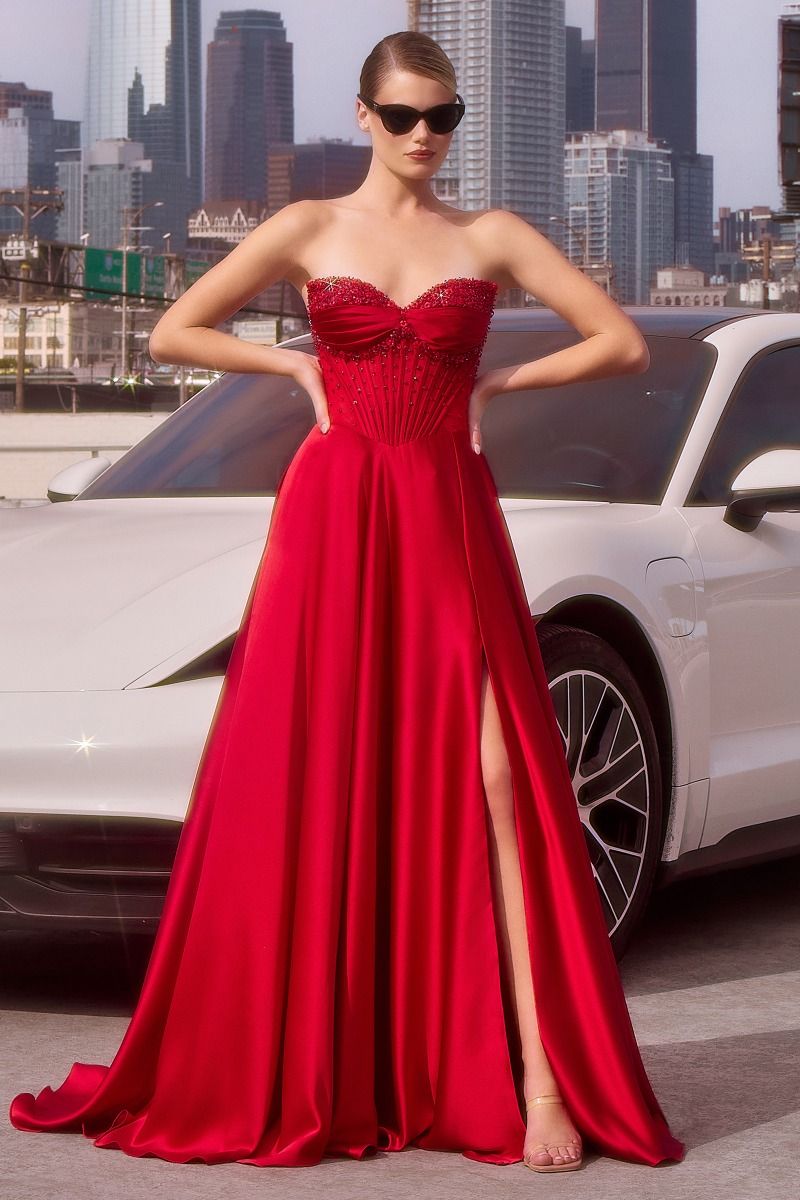 Off The Shoulder Sweetheart A-Line Gown By Ladivine CD297 - Women Evening Formal Gown - Special Occasion
