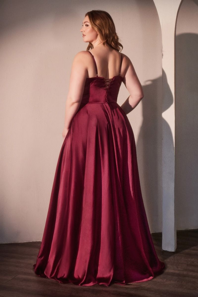 Sweetheart Neckline A-Line Gown By Ladivine CD337C - Women Evening Formal Gown - Curves