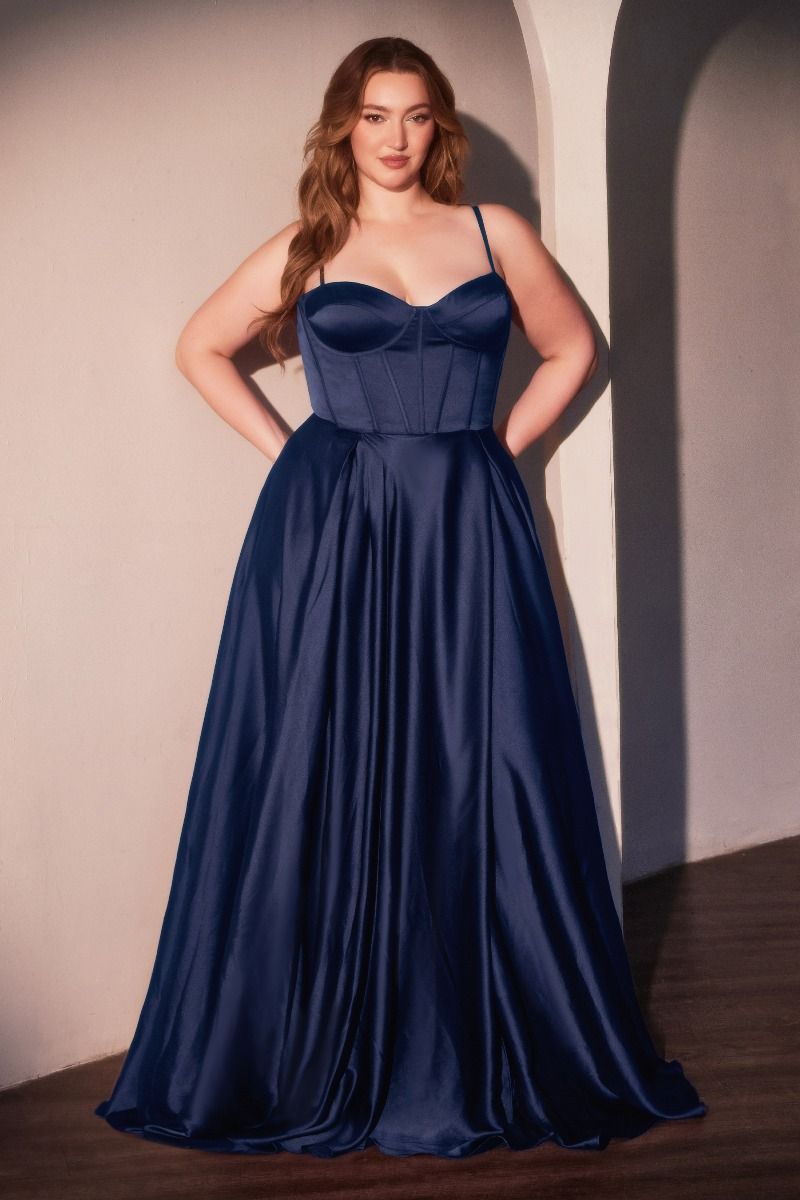 Sweetheart Neckline A-Line Gown By Ladivine CD337C - Women Evening Formal Gown - Curves