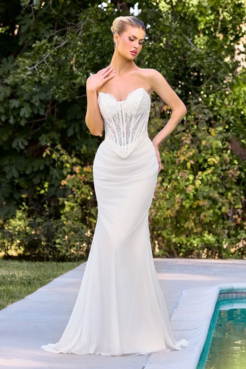 Strapless Sweetheart Neckline Bridal Gown By Ladivine CD683W