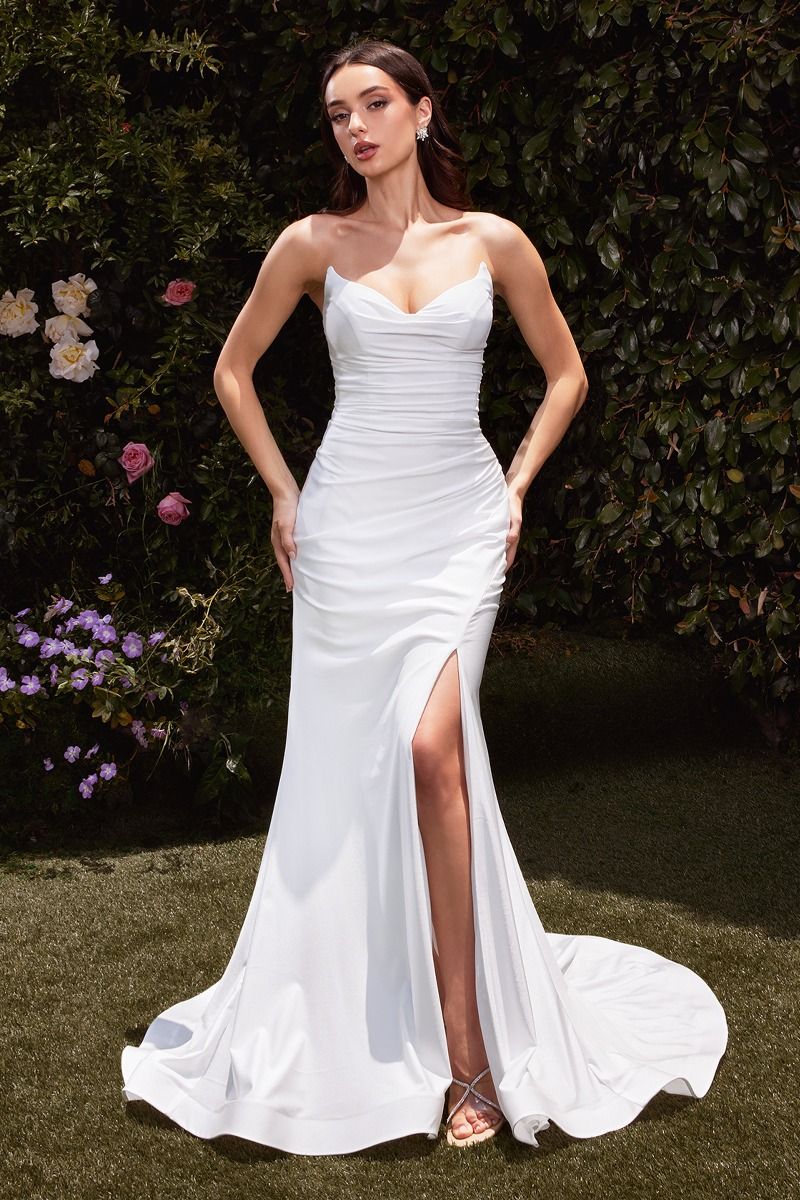 Strapless Pointed Sweetheart Neckline Wedding Gown by Cinderella Divin Ariststyles Strapless Pointed Sweetheart Neckline Wedding Gown by Cinderella Divin Ariststyles