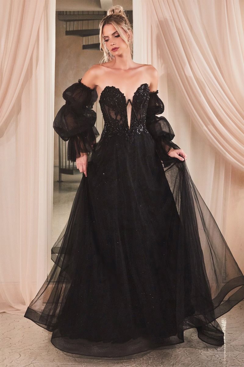 Glitter Tulle Sweetheart Neckline Gown by Cinderella Divine CD830 - Sp Ariststyles Glitter Tulle Sweetheart Neckline Gown by Cinderella Divine CD830 - Sp Ariststyles
