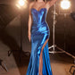 Strapless Satin Sweetheart Corset Gown by Cinderella Divine CDS484 - Special Occasion/Curves