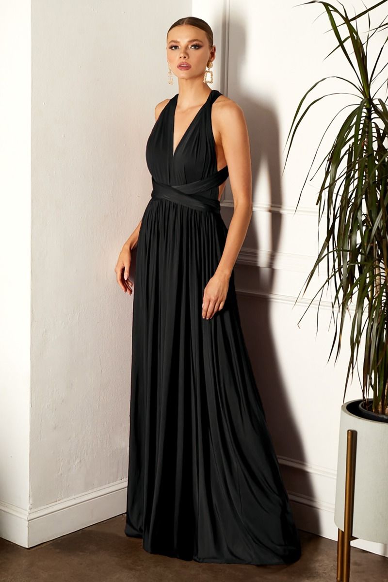 Versatile Neckline A-Line Gown By Amoris CV01P - Women Evening Formal Gown - Special Occasion
