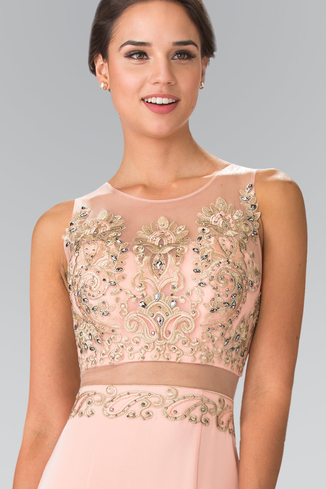 Embroidery Sleeveless Two-Piece Mermaid Dress by Elizabeth K - GL2248
