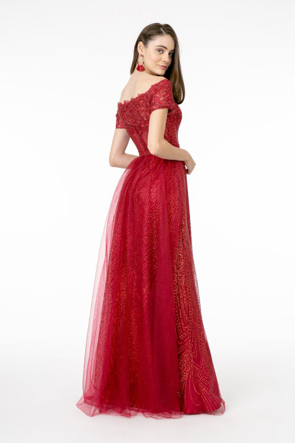Off The Shoulder A-Line Dress by Elizabeth K - GL2942 - Special Occasion/Curves