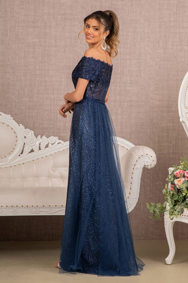 Off The Shoulder A-Line Dress by Elizabeth K - GL2942 - Special Occasion/Curves