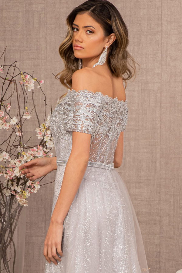 Off The Shoulder A-Line Dress by Elizabeth K - GL2942 - Special Occasion/Curves