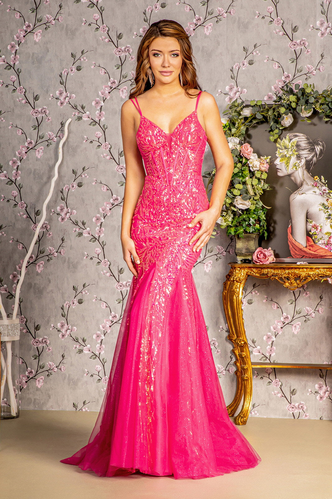 GLS by Gloria GL3228 Prom Dress - Hot Pink | NewYorkDress GLS by Gloria GL3228 Prom Dress - Hot Pink | NewYorkDress