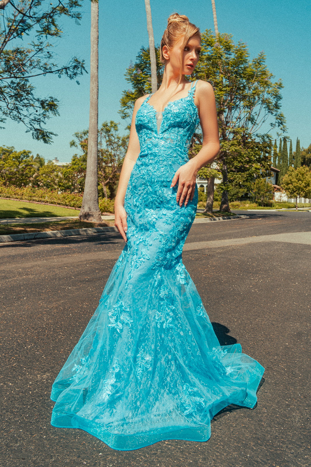 Floral Embroidery Sequin Mermaid Women Formal Dress by GLS by Gloria - Ariststyles Floral Embroidery Sequin Mermaid Women Formal Dress by GLS by Gloria - Ariststyles
