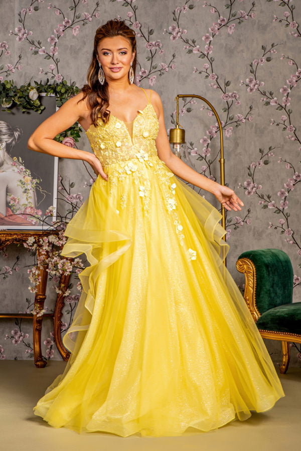 GLS by Gloria GL3356 Prom Dress - Yellow | NewYorkDress GLS by Gloria GL3356 Prom Dress - Yellow | NewYorkDress