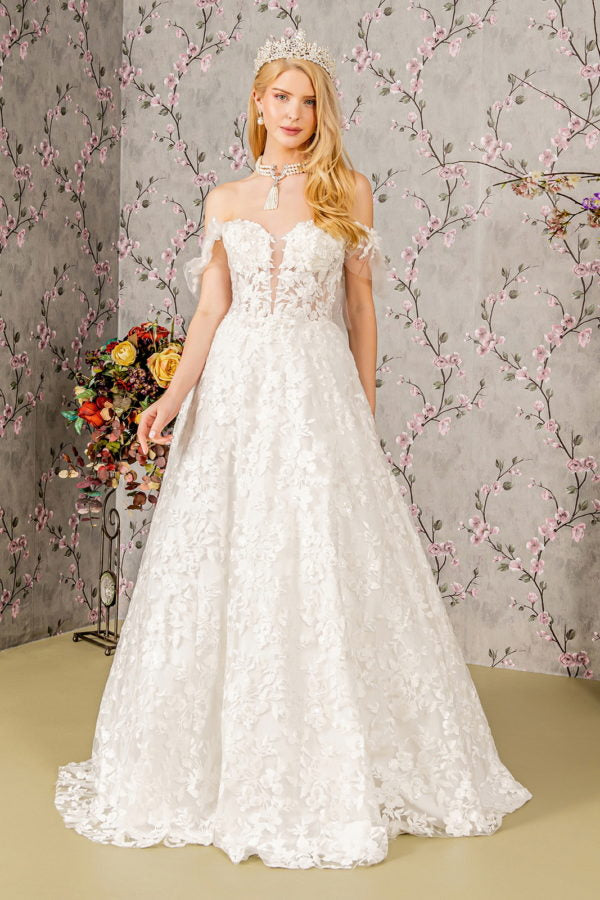 illusion sequin floral applique wedding dress Illusion Sequin Floral Applique Wedding Dress