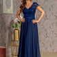 Embroidery Sequin V-Neck A-Line Women Formal Dress by GLS by Gloria - GL3450 - Special Occasion/Curves