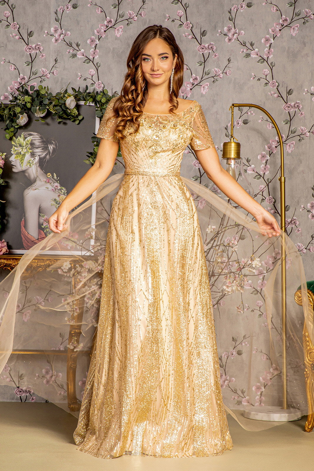GLS by Gloria GL3493 Prom Dress - Gold | NewYorkDress GLS by Gloria GL3493 Prom Dress - Gold | NewYorkDress