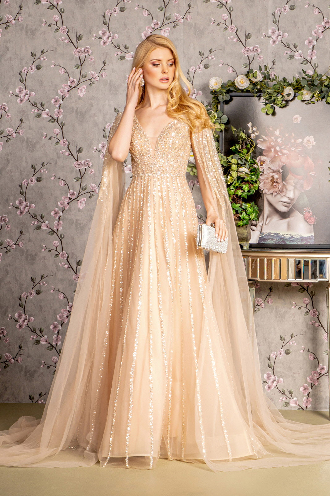 Sequin Illusion Sweetheart Neckline Women Formal Dress by GLS by Glori Ariststyles Sequin Illusion Sweetheart Neckline Women Formal Dress by GLS by Glori Ariststyles