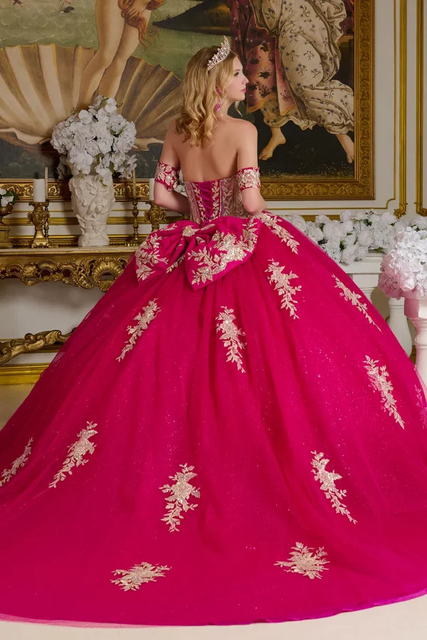 Off Shoulder Sweetheart Neckline Quinceanera Dress by Elizabeth K - GL3641