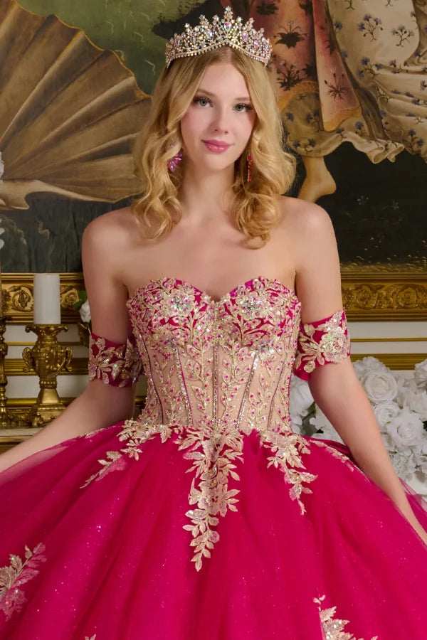 Off Shoulder Sweetheart Neckline Quinceanera Dress by Elizabeth K - GL3641