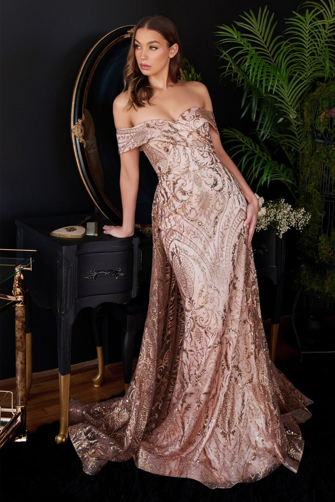 LaDivine J836 Prom Dress - Rose Gold | NewYorkDress LaDivine J836 Prom Dress - Rose Gold | NewYorkDress