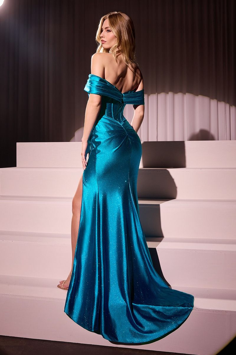 Off The Shoulder Sweetheart Neckline Gown By Ladivine KV1115 - Women Evening Formal Gown - Special Occasion